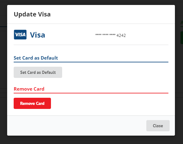 Managing Payment Cards